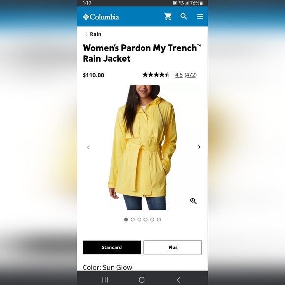 Columbia Pardon My Trench Rain Jacket Size Small - Picture 5 of 5